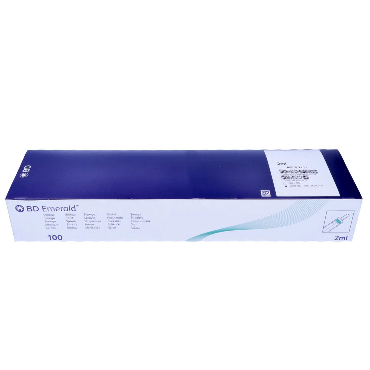 BD Emerald Hypodermic Luer Slip Concentric Syringe 2ml (Box of 100)