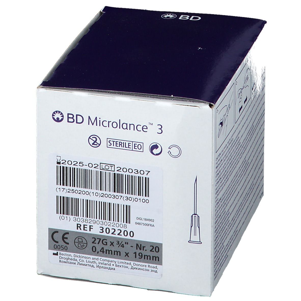 BD Microlance Needles Grey 27g x 13mm (0.5 inch) Box of 100