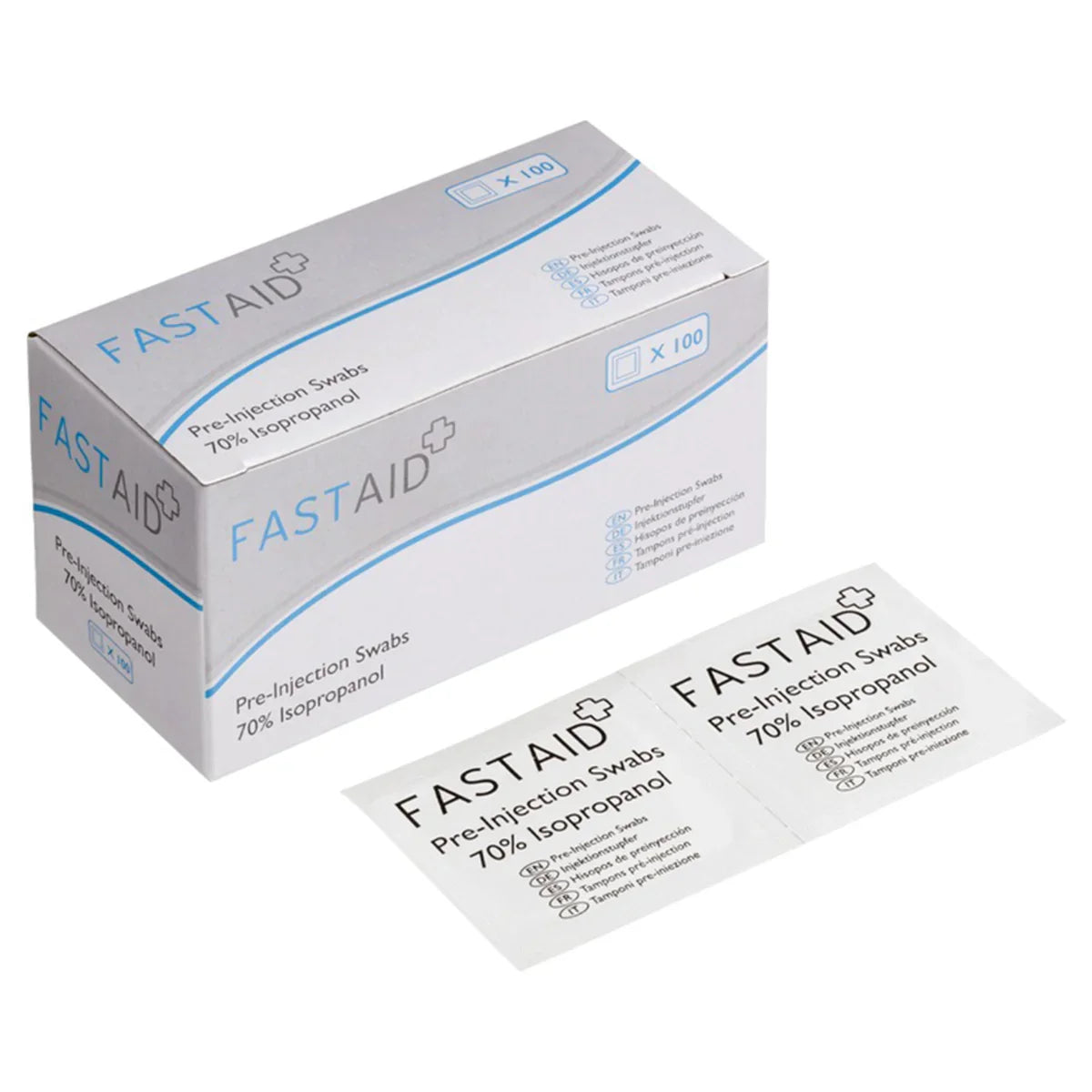 Pre-Injection Alcohol Swabs / Wipes – 70% Isopropyl (Pack of 100)