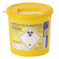 Sharpsguard Yellow Lid Container 2.5 Litres